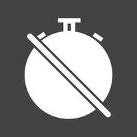 Alarm Off Glyph Inverted Icon vector