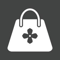 Handbag Glyph Inverted Icon vector