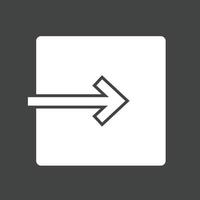 Exit to App Glyph Inverted Icon vector