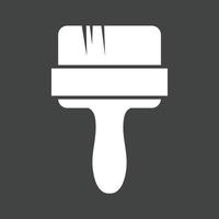 Paint Brush Glyph Inverted Icon vector