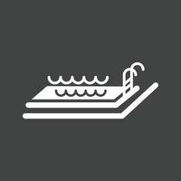 Swimming Pool Glyph Inverted Icon vector