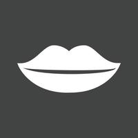 Lips Glyph Inverted Icon vector