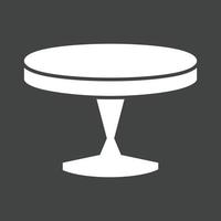 Small Table Glyph Inverted Icon vector