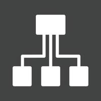 Network II Glyph Inverted Icon vector