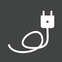 Charger Glyph Inverted Icon vector