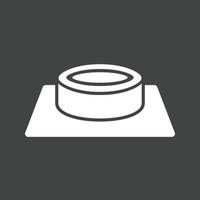 Button Glyph Inverted Icon vector