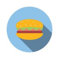 Hamburger flat icon vector