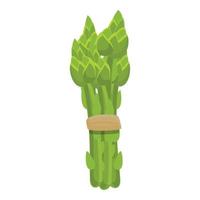 Asparagus bunch icon, cartoon style vector