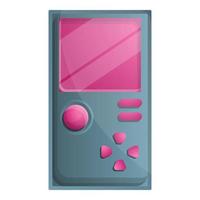 Video game portable device icon, cartoon style vector