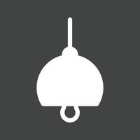 Ceiling Light Glyph Inverted Icon vector