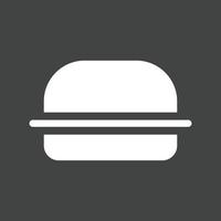 Burger Glyph Inverted Icon vector