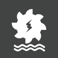 Hydro Power Glyph Inverted Icon vector