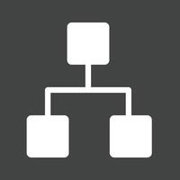 configuración ethernet glifo icono invertido vector