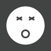 Dizzy Glyph Inverted Icon vector