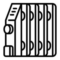 Oil heater icon, outline style vector