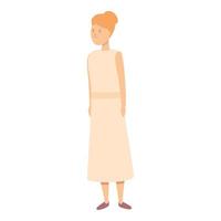 Cute girl dress icon cartoon vector. Fashion kid vector