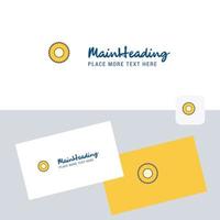 Saw vector logotype with business card template Elegant corporate identity Vector