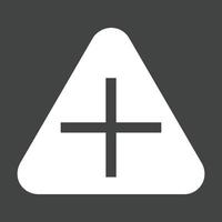 Crossing Glyph Inverted Icon vector