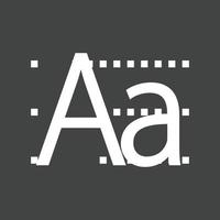 Alphabet Glyph Inverted Icon vector