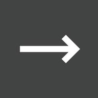 Right Arrow Glyph Inverted Icon vector