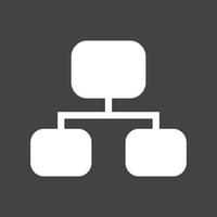 Network Glyph Inverted Icon vector