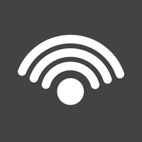 icono de glifo de conexión wifi invertido vector