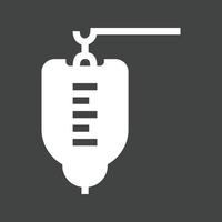 Medical Drip Glyph Inverted Icon vector