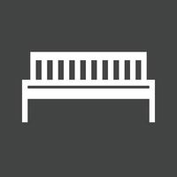 Bench Glyph Inverted Icon vector