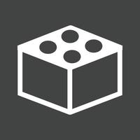 Blocks II Glyph Inverted Icon vector