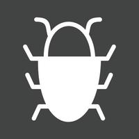 Bug Report Glyph Inverted Icon vector