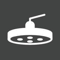 Operating Room Light Glyph Inverted Icon vector