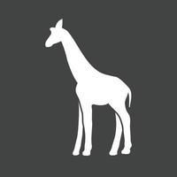 Giraffe Glyph Inverted Icon vector