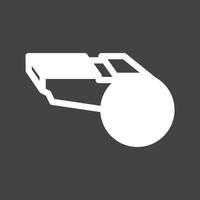 Whistle Glyph Inverted Icon vector