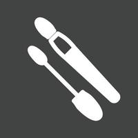 Mascara Glyph Inverted Icon vector