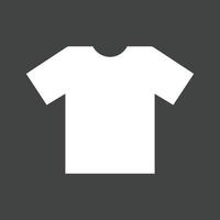 Plain T Shirt Glyph Inverted Icon vector