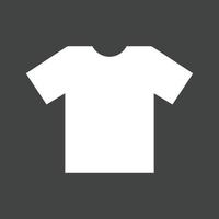 icono de glifo de camiseta simple invertido vector