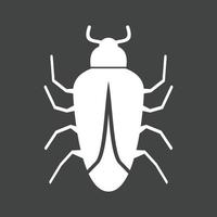 Bug II Glyph Inverted Icon vector