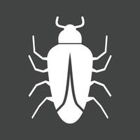 Bug II Glyph Inverted Icon vector