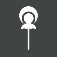 Lollipop Glyph Inverted Icon vector