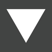 Inverted Triangle Glyph Inverted Icon vector