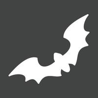 Bat Glyph Inverted Icon vector