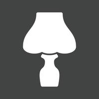 Table Lamp Glyph Inverted Icon vector