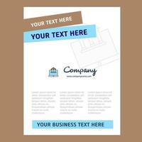 Real estate website Title Page Design for Company profile annual report presentations leaflet Brochure Vector Background