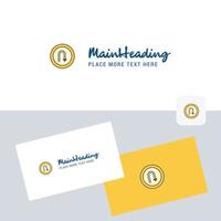 U turn road sign vector logotype with business card template Elegant corporate identity Vector