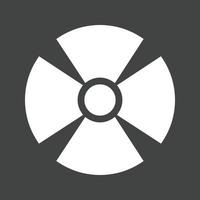 Radiation Zone Glyph Inverted Icon vector