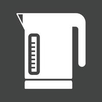 Electric Kettle Glyph Inverted Icon vector