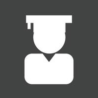 Convocation II Glyph Inverted Icon vector