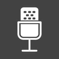 Microphone I Glyph Inverted Icon vector