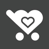 Favorite Glyph Inverted Icon vector