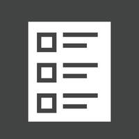 Quiz Glyph Inverted Icon vector